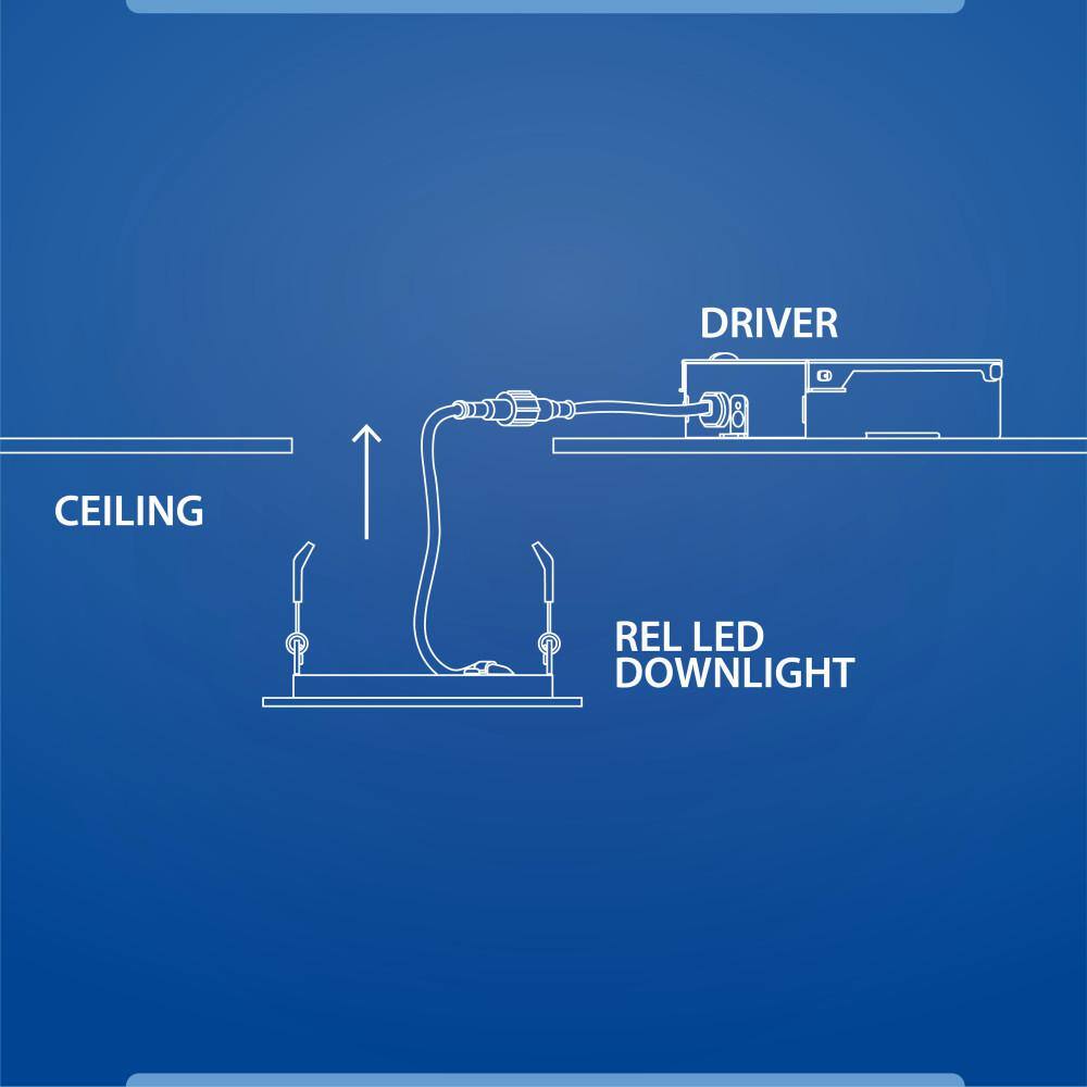 6'' Black Aluminum Dimmable LED Recessed Lighting Kit