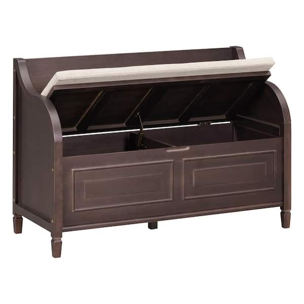 COWLOWN 41.9 in. W x 17.9 in. D x 29.5 in. H Bathroom Brown Linen Cabinet