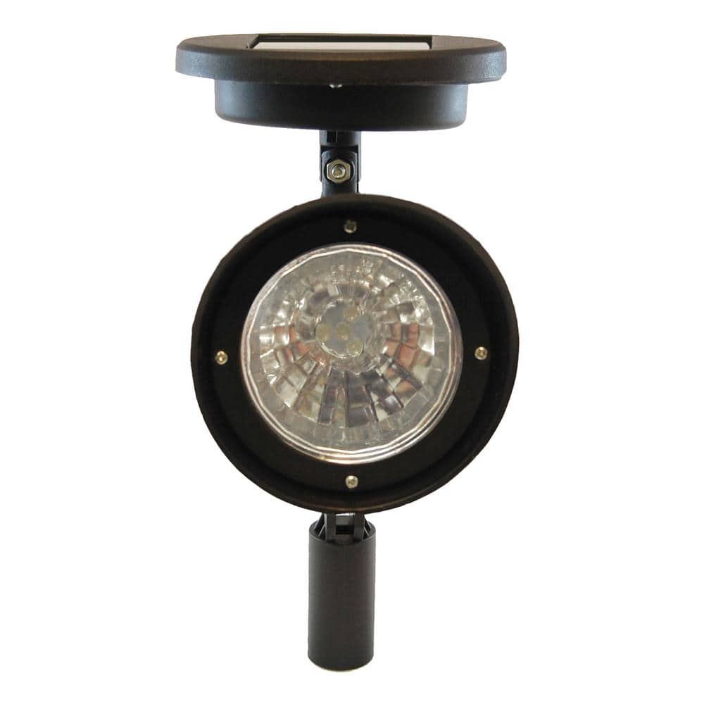 Black Solar Powered Outdoor Spotlights Set of Two