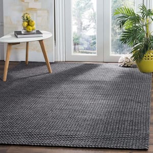 Natura Gray/Black 6 ft. x 6 ft. Square Solid Area Rug