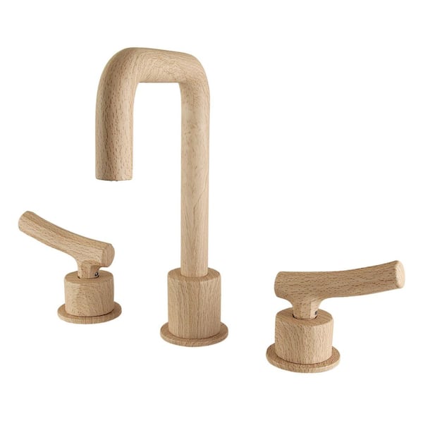 Hallerbos 8 in. Widespread 2-Handle Bathroom Faucet in Light Wood
