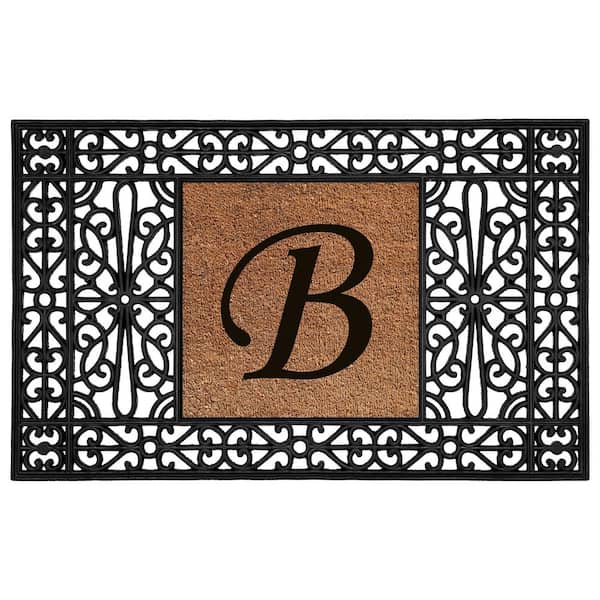 Calloway Mills Duchess 30 in. x 48 in. B Monogrammed Door Mat