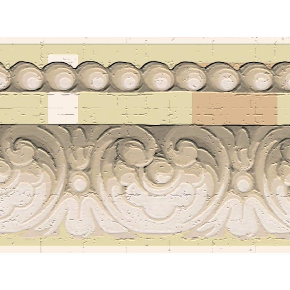 Falkirk Dandy Beige, Sepia, Green Crown Molding Victorian Peel and Stick Wa