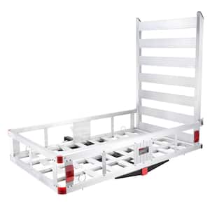 50 x 29.5 x 8.7 in. Hitch Cargo Carrier 500 lbs. Load Luggage Carrier Rack with Folding Ramp for 2 in. Hitch Receiver