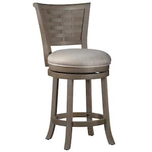 Thredson 26 in. Gray Swivel Counter Height Stool