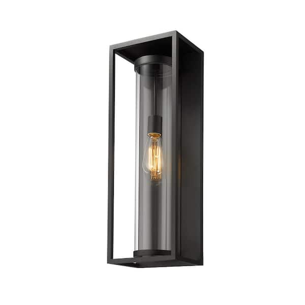 Dunbroch Black Outdoor Hardwired Wall Sconce with No Bulbs Included