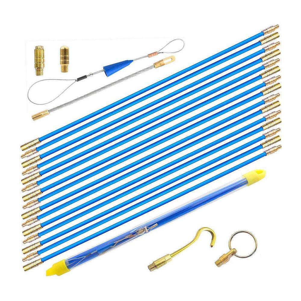 50 ft. Fiberglass Electrical Fish Tape Kit with Brass Push Pull Rods for Running Wire Through Walls Ceilings price history on PriceWatchPro