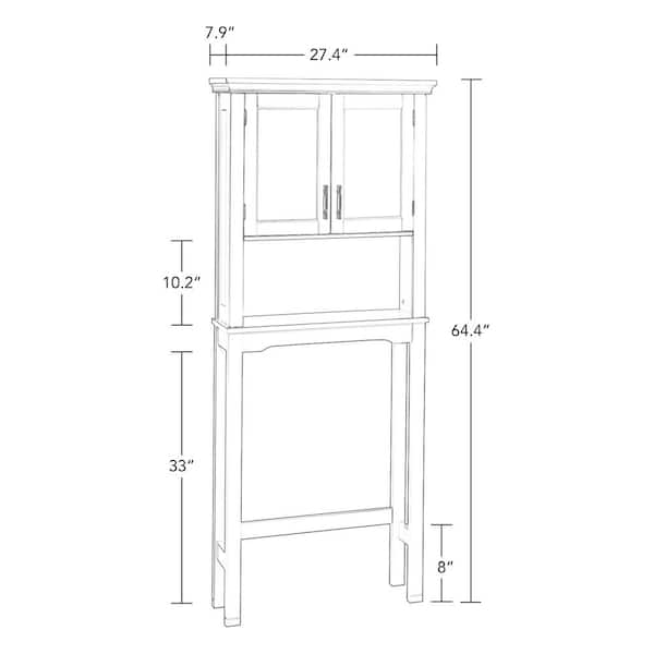 RiverRidge Home Somerset 27.3 in. W x 64.2 in. H x 7.87 in
