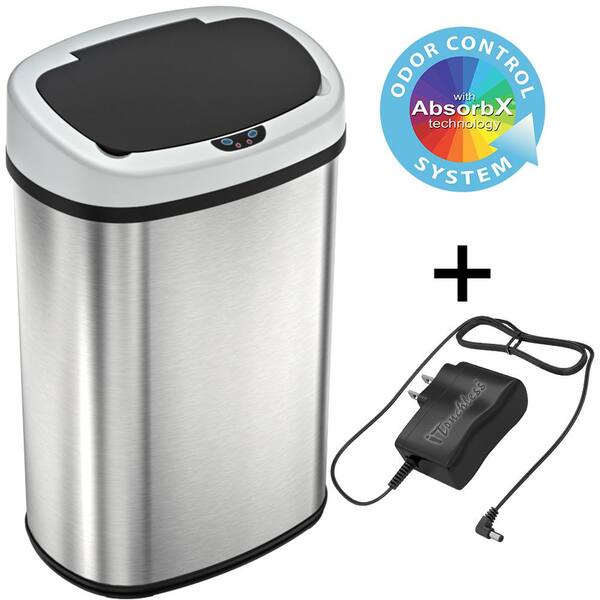 13 Gallon Stainless Steel Oval Sensor Trash Can