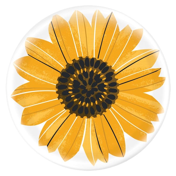 Amscan 13 in. Fall Melamine Sunflower Charger (4-Pack)