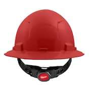 BOLT Red Type 1 Class C Full Brim Vented Hard Hat with 4-Point Ratcheting Suspension (5-Pack)