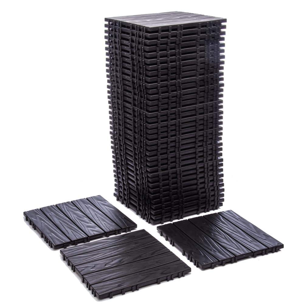 DIY Interlocking Deck Floor Tiles 68PCS, Outdoor Waterproof Plastic Patio Flooring, Eco-Friendly Design price history on PriceWatchPro