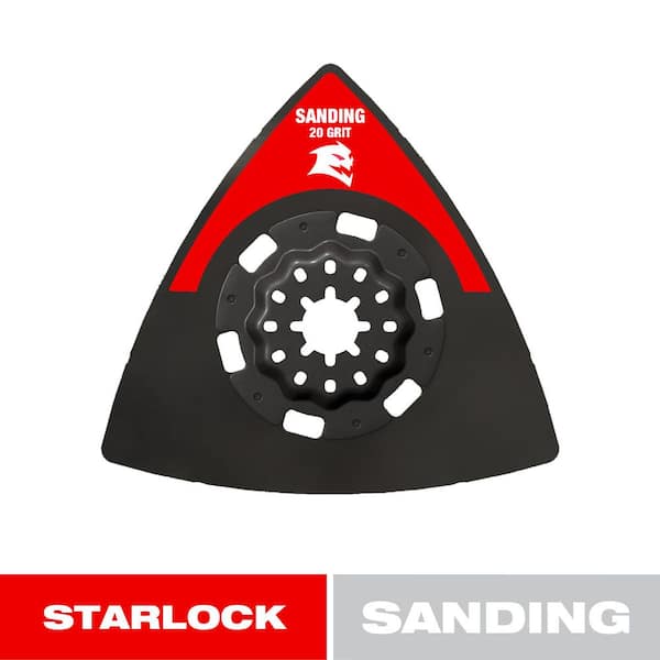 DIABLO 3-1/2 in. 20-Grit Starlock Carbide Grit Oscillating Sanding Plate