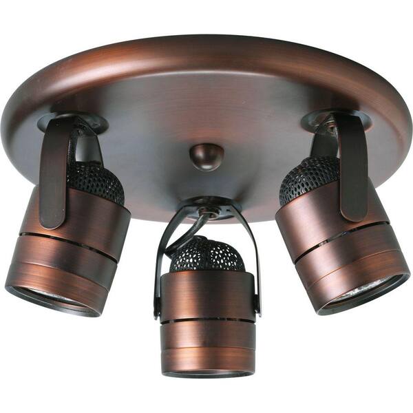 Progress Lighting 3-Light Urban Bronze Spotlight Fixture