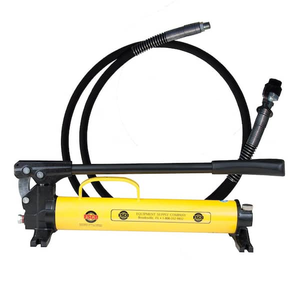 ESCO Hand Operated 1 qt. 10,000 PSI Hydraulic Pump Kit with 8 ft. Hydraulic Hose and Coupler