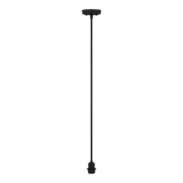 Unbranded Matte Black Pendant Light Kit with Full Metal Rod