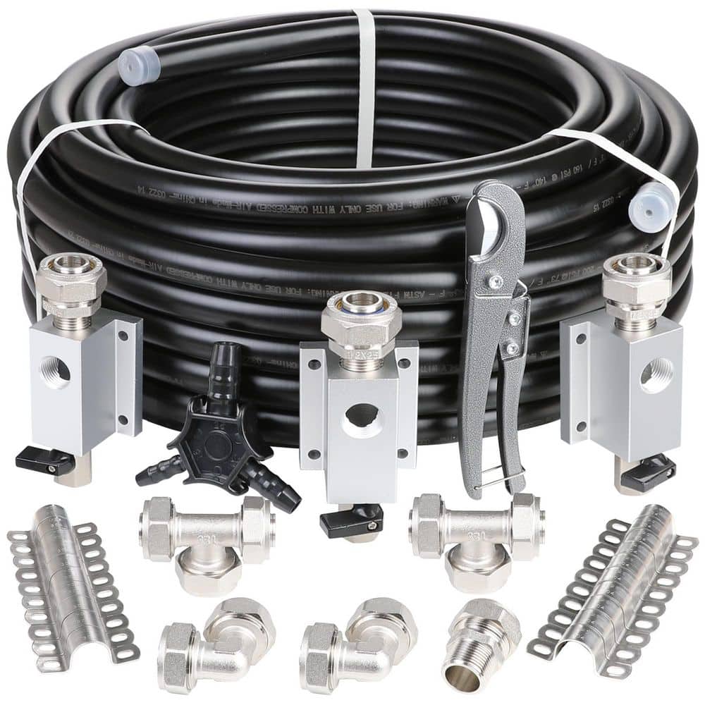 Air Piping System with 3/4 in. x 100 ft. HDPE Tubing and Aluminum Outlet Blocks, Connect Air Compressor Hose Accessories price history on PriceWatchPro