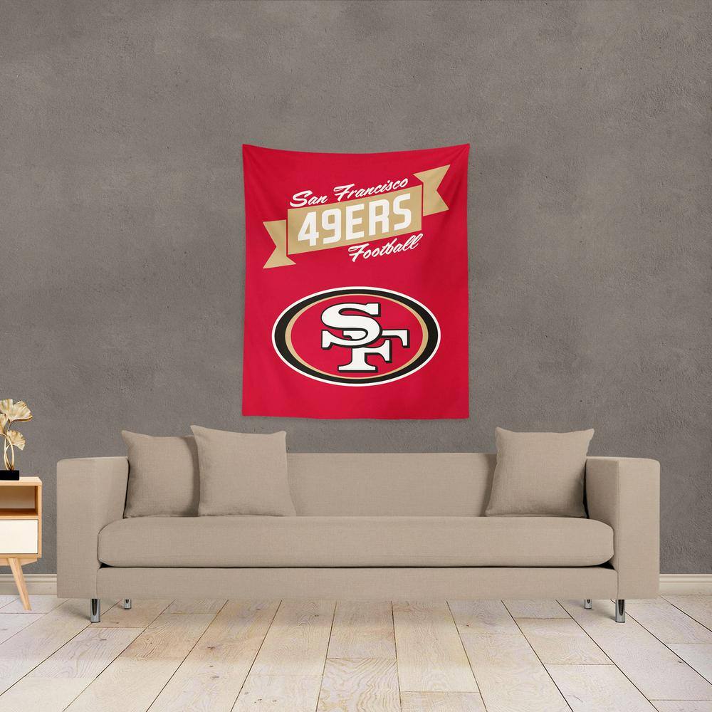 San Francisco 49ers Red and Gold NFL Wall Hanging