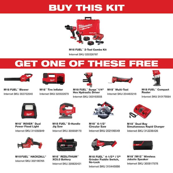 Milwaukee M18 FUEL 18-Volt Lithium Ion Brushless Cordless Combo