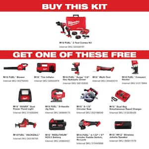M18 FUEL 18V Lithium-Ion Brushless Cordless Hammer Drill and Impact Driver Combo Kit (2-Tool) and Hole Saw Set (13-Pc)