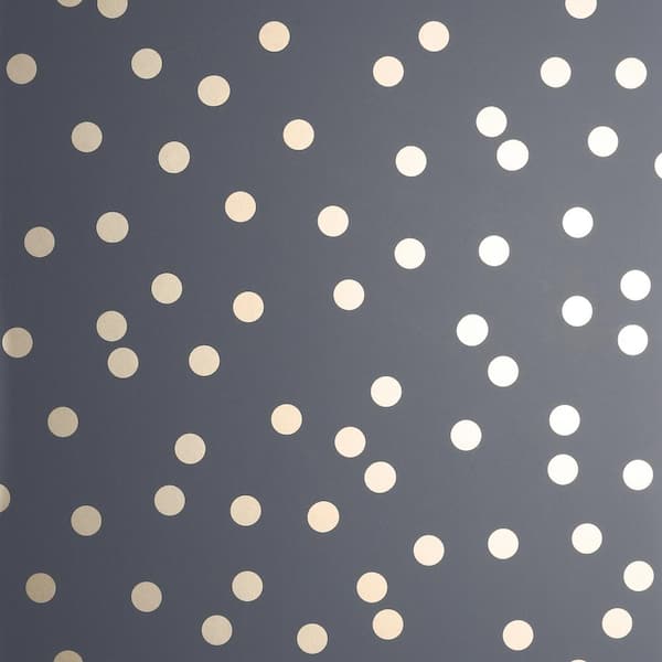 Arthouse Dotty Charcoal Metallic Flat Paper Wet Removable