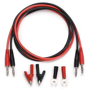 SWANLAKE 2-Piece Dual-Ended Alligator Clip Test Leads, 1000V - View #2