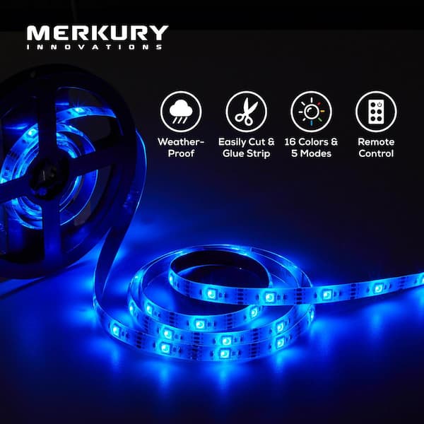 Merkury Innovations Plug in 12 ft. RGB LED Strip Light