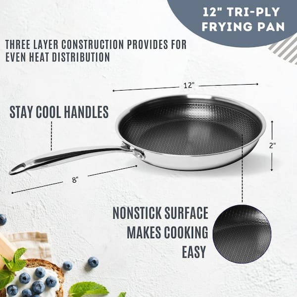 Lexi Home 3 Piece Cast Iron Frying Pan Set & Reviews