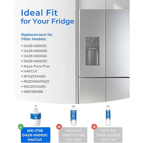 WD-DA29-00003G Refrigerator Water Filter, Replacement for Samsung DA29-00003G, DA29-00003B, Aqua-Pure Plus, 1-pack