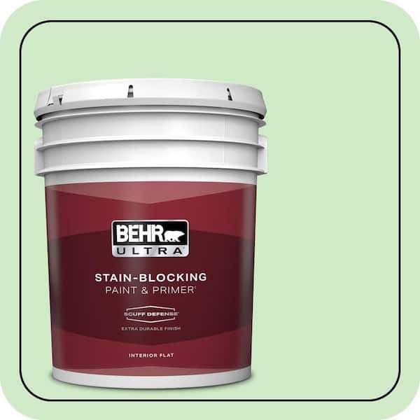 BEHR ULTRA 5 gal. #440A-3 Mint Frappe Extra Durable Flat Interior Paint & Primer