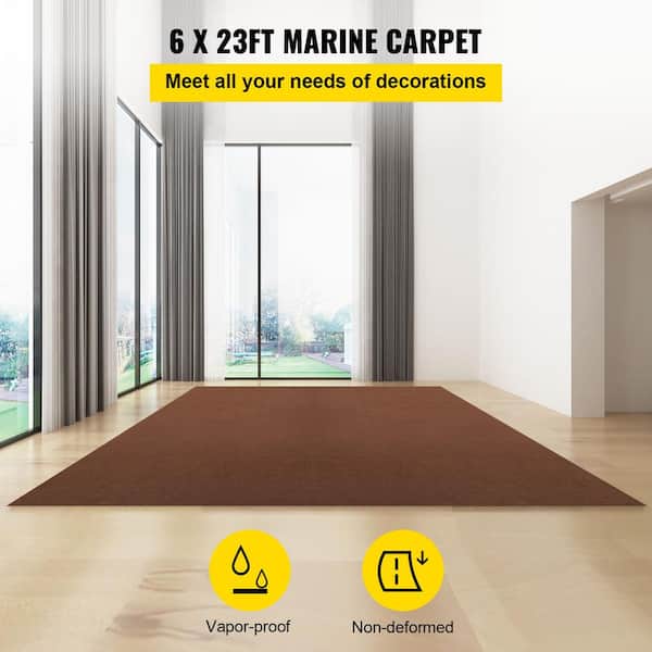 VEVOR Indoor/Outdoor Carpet 6 ft. x 29.5 ft. Waterproof Back Texture Outdoor Rug,Deep Blue