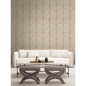 Oriental Damask Beige Paper Non Pasted Strippable Wallpaper Roll (Cover 56.00 sq. ft.)