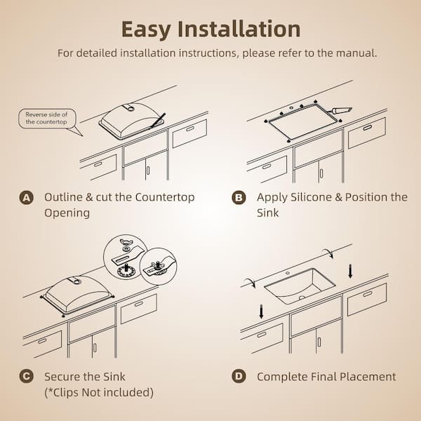 ホワイトフレア　1BOX分20p＋おまけ付き Los Flexi 22 in. Undermount Rectangular Bathroom Sink, Under