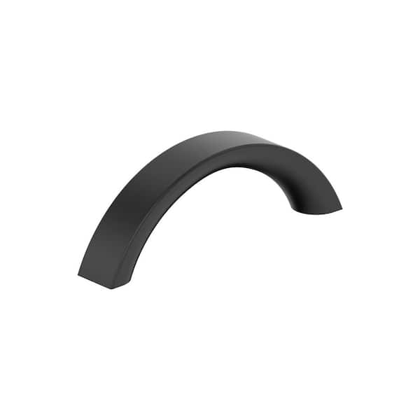 Parabolic 3 in. (76mm) Center-to-Center Modern Matte Black Arch Cabinet Pull