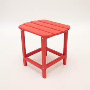 Corona 18 in. Red Recycled Plastic Outdoor Side Table