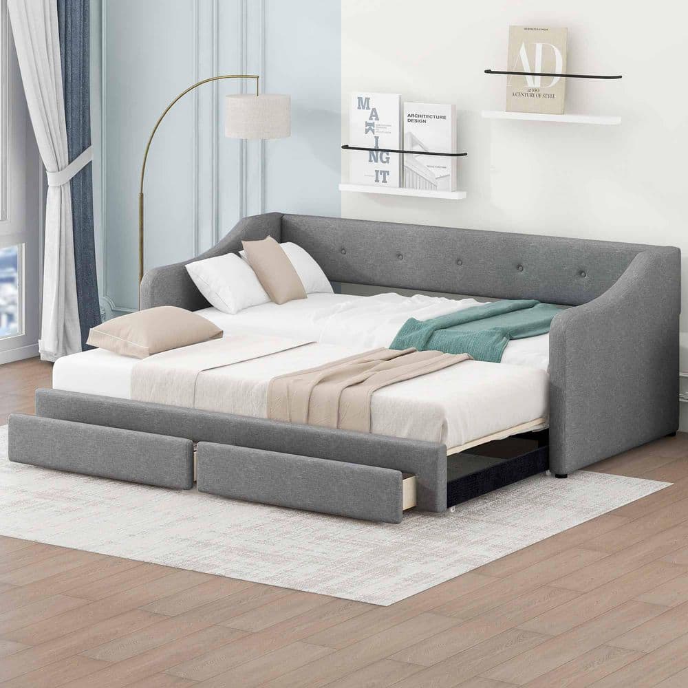 Gray Twin XL Size Daybed with 2-Drawers price history on PriceWatchPro
