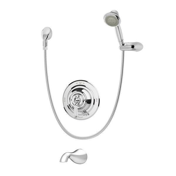 Symmons Carrington Single-Handle 3-Spray Tub and Shower Faucet in Chrome (Valve Included)