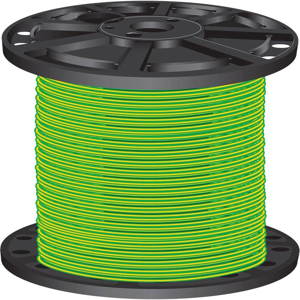 10 GAUGE WIRE GREEN W/ YELLOW 20' FT PRIMARY AWG STRANDED COPPER POWER REMOTE 