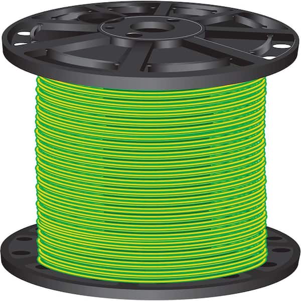 Southwire 2,500 ft. 10 Green/Yellow Solid CU THHN Wire