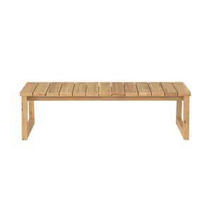 Natural Modern Wooden Rectangle Outdoor Box-Leg Coffee Table