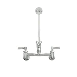 2-Handle Wall-Mount Sink Utility Faucet in Chrome