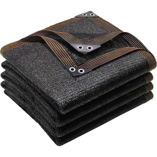 5 ft. x 20 ft. 50% Black Shade Cloth Mesh Tarp with Reinforced Grommets, Garden Sun Shade Net