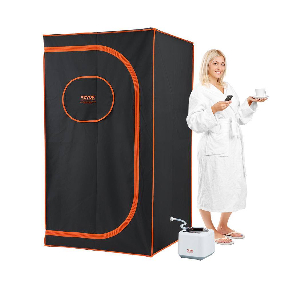 Portable Steam Sauna Tent 1000-Watt 1-Person Indoor Steel Frame Infrared Sauna with Chair Soothing Heated Body Therapy