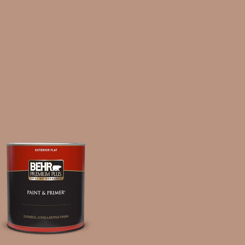 BEHR PREMIUM PLUS 1 qt. MQ159 Caramel Cream Flat Exterior Paint