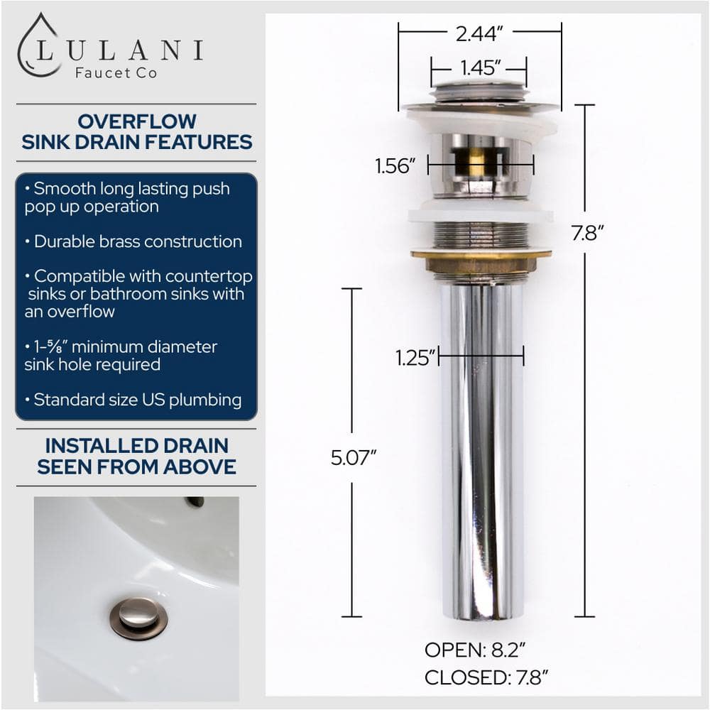 Aurora Brushed Nickel High Arc Double Handle Bathroom Faucet