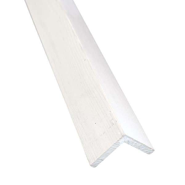 Coastal White 48 in. Outside Corner Peel and Stick Wall Applique Panel