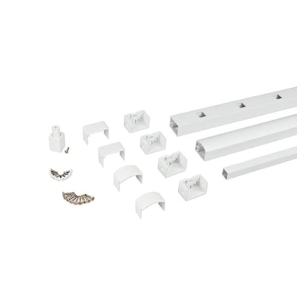 Tuscany 84 in. x 36 in. C10 Rail Section Kit Level-Gloss White Aluminum