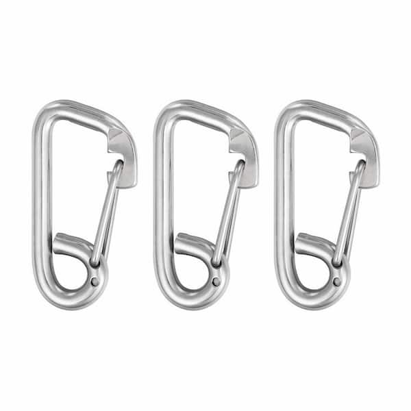 Stainless Steel Marine Grade 316 Snap Hook Carabiner Heavy Duty Rope Clip for Jet Ski Kayak Boat Dock Lines