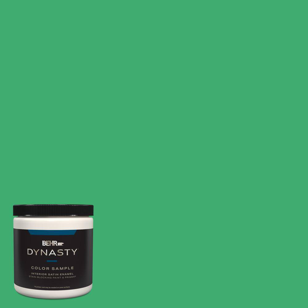BEHR DYNASTY 8 oz. 460B5 Fresh Greens Satin Enamel StainBlocking