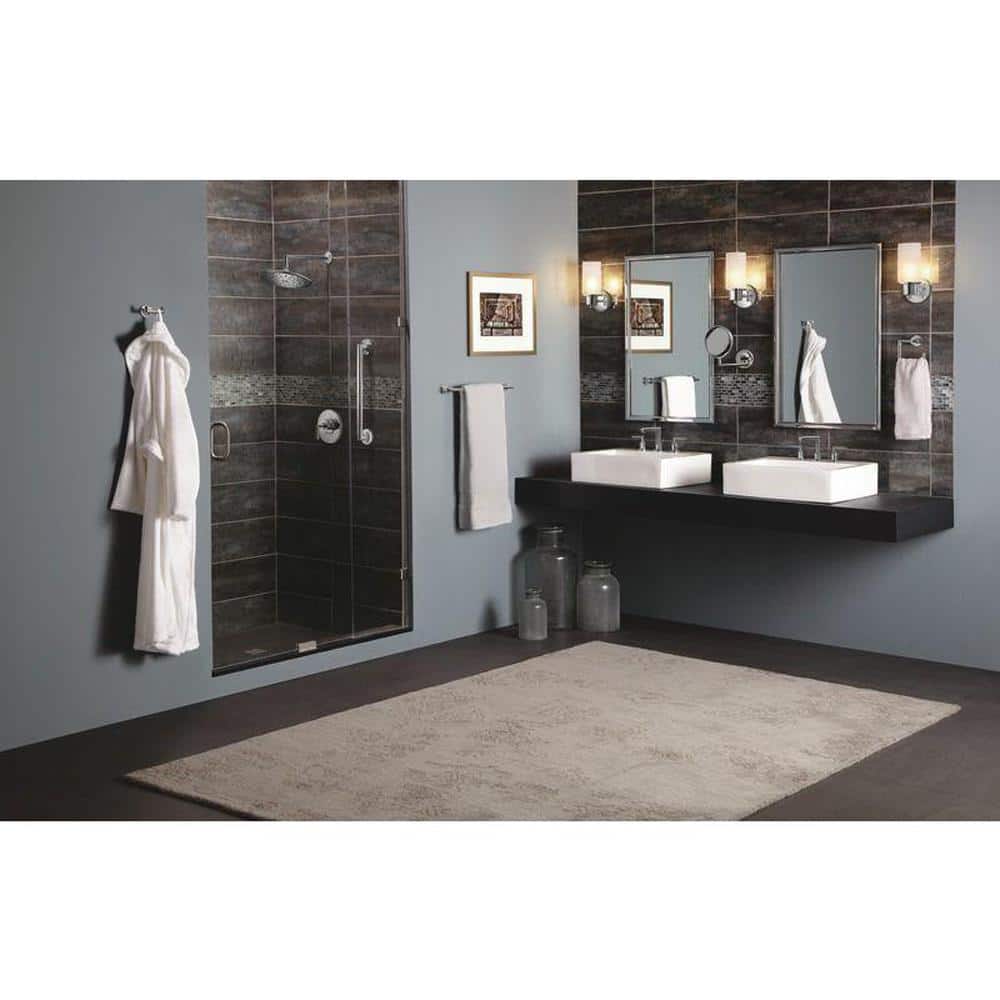 Matte Black 10-Inch Modern Rain Shower Trim Kit